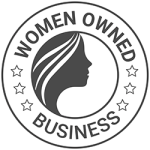 Women owned business logo greyscale